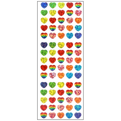 #奥山商会 シール プリズムシール  レインボーハート CP098