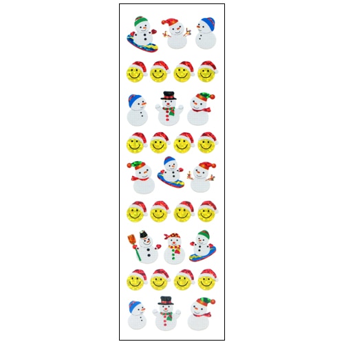 #奥山商会  プリズムシール  スノーマン＆スマイル XJ555