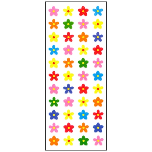 #奥山商会 シール ラメ入りシール(PET)  花マーク2種 ZP649