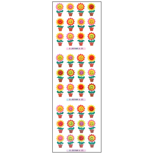 #奥山商会 シール オーロラシール  フラワースマイル KA090