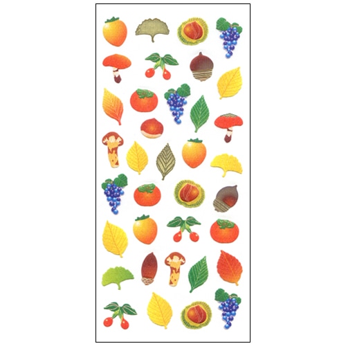 #奥山商会 シール 和風シール  秋の木の実 JP347