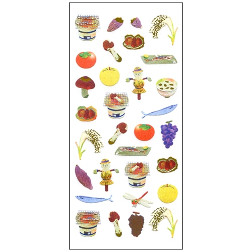 #奥山商会 シール 和風シール  秋の実り JP348