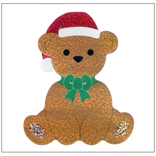 #奥山商会  ラージシール(ホロ)  ベアーサンタ XL033