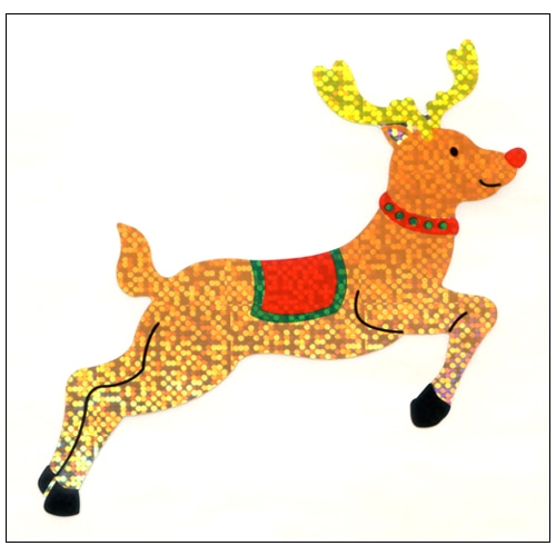 #奥山商会  ラージシール(ホロ)  トナカイ XL065