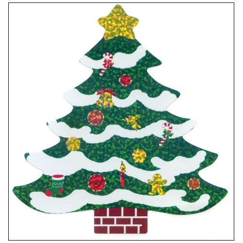 #奥山商会  ラージシール(ホロ)  クリスマスツリー XL070