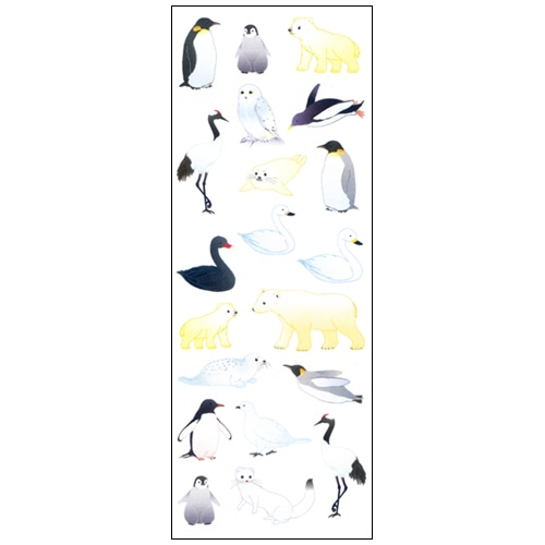 #奥山商会 シール ラメ入りシール  冬の動物 CR098