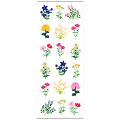 #奥山商会 シール ラメ入りシール  秋の花 CR146