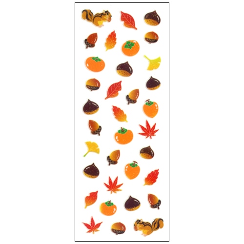 #奥山商会 シール ラメ入りシール  柿・栗 CR192