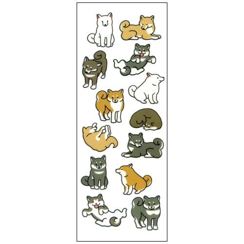 #奥山商会 シール ラメ入りシール  柴犬 CR330