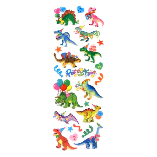 #奥山商会 シール ラメ入りシール  恐竜パーティ CR367