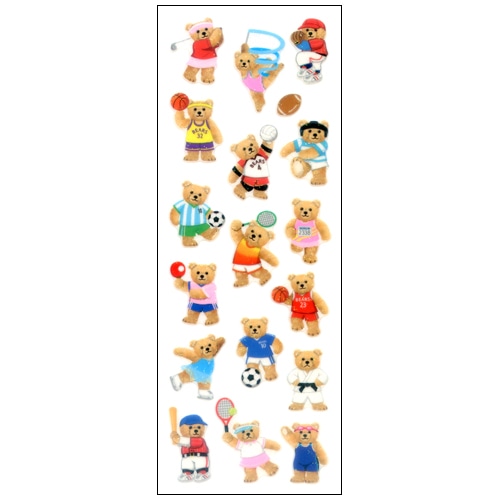 #奥山商会 シール ラメ入りシール  テディベアスポーツ CR371