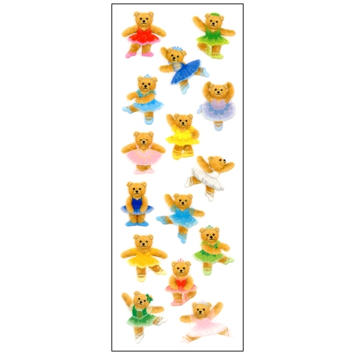 #奥山商会 シール ラメ入りシール  ベアーバレリーナ CR372