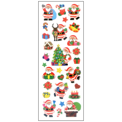 #奥山商会  ラメ入りシール  サンタクロース HR468