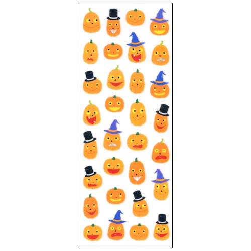 #奥山商会  ラメ入りシール  カボチャ帽子 CR861