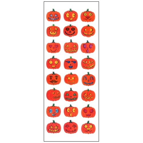 #奥山商会  ラメ入りシール  ファニーパンプキン CR863