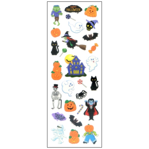 #奥山商会  ラメ入りシール  ハロウィーンおばけ HR868