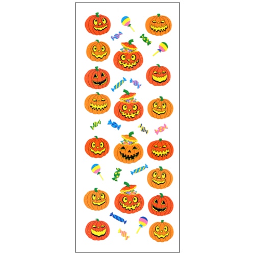 #奥山商会  紙ラメ入りシール  パンプキン JS286