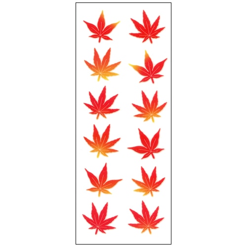 #奥山商会 シール ラメ入りシール  紅葉2列 ZR544
