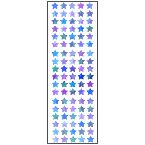#奥山商会 シール オーロラシール  スター青緑8mm AU207