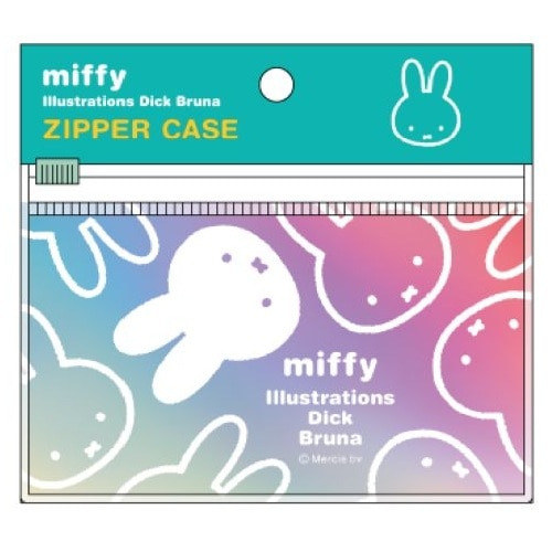 #スクエア(国内販売のみ）  ミッフィーオーロラ ジッパーケース  緑 BA25-18