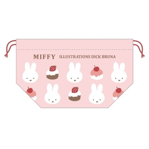 #スクエア(国内販売のみ）  ミッフィー ランチ巾着  ピンク BW25-15