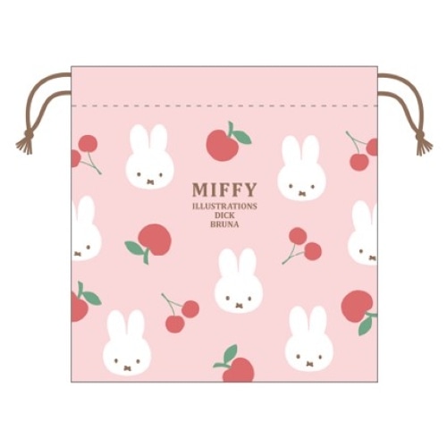 #スクエア(国内販売のみ）  ミッフィー ミニ巾着  ピンク BW25-16