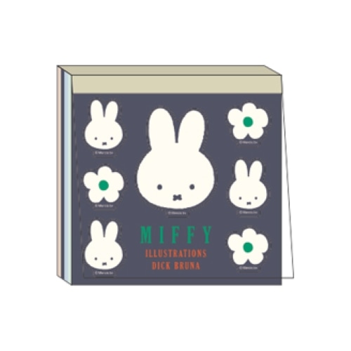 #スクエア(国内販売のみ）  スクエアメモ［シール付］   紺 BS26-14