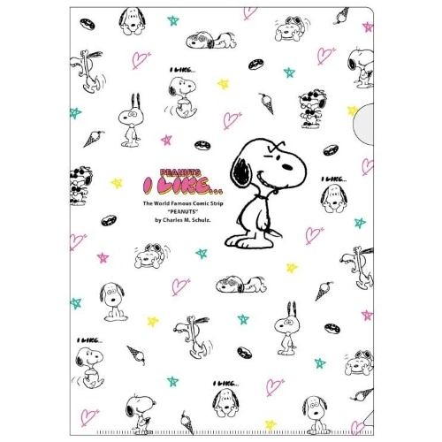 #スクエア(国内販売のみ） PEANUTS･クリアファイル A4 白 PA26-23