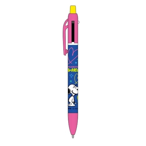 #スクエア(国内販売のみ） ボールペン PEANUTS･シャープ&2色ボール  ピンク PA26-25