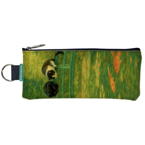 #スピーチバルーン 収納用品 旅する猫ペンケース ★ モネの池 P-320-22