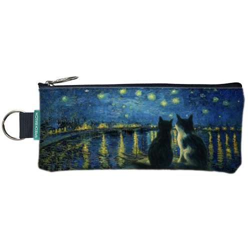 #スピーチバルーン 収納用品 旅する猫ペンケース ★ ローヌ川と星空 P-320-24