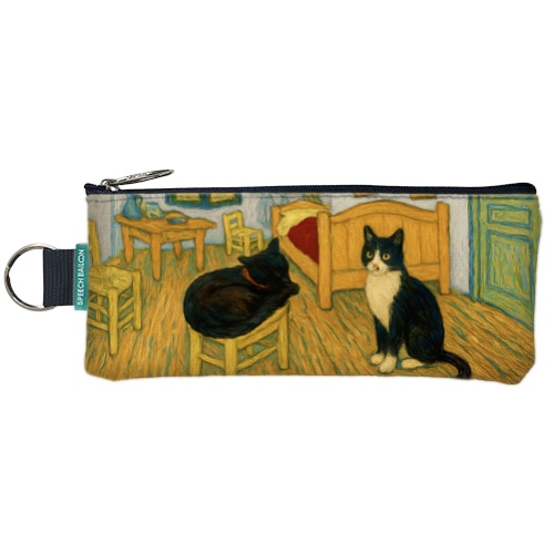 #スピーチバルーン 収納用品 旅する猫ペンケース ★ ゴッホの部屋 P-320-26