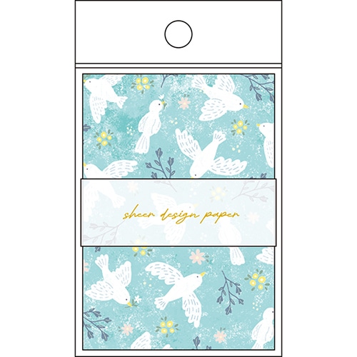 #パインブック メモ帳 シアーデザインペーパーメモ  イラスト･ブルー s606012