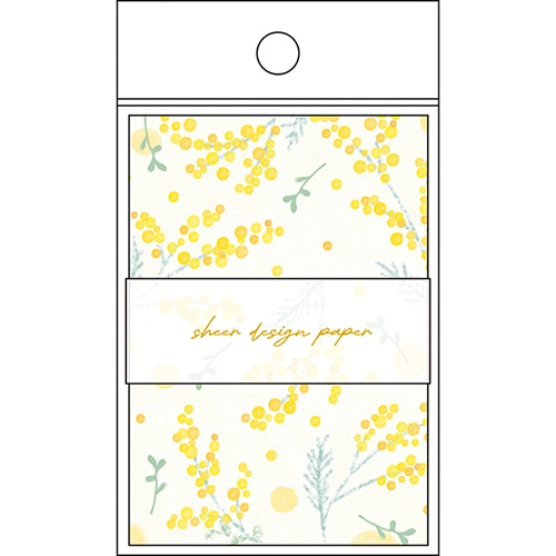 #パインブック メモ帳 シアーデザインペーパーメモ  イラスト･イエロー s606013