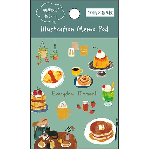 #パインブック メモ帳 イラストメモパッド　  カフェ　 s614012
