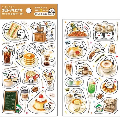 #パインブック シール コビトシール  シマエナガ・カフェ t701115