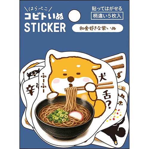 #パインブック シール コビトステッカーセット  柴いぬ・和食 t701213