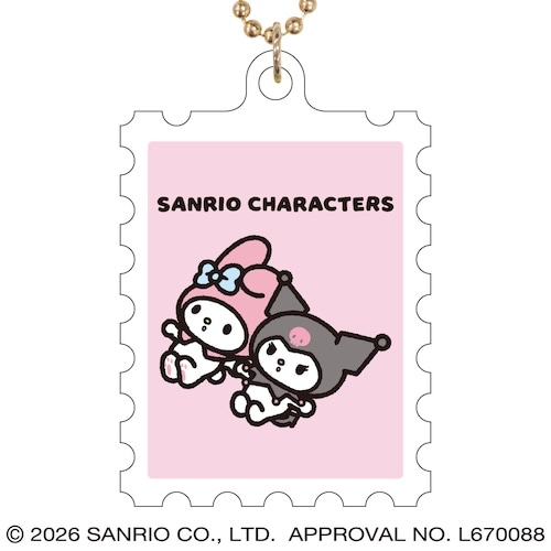 #サザンDSクリエイト(国内販売のみ） 身辺雑貨 サンリオ切手風アクリルキ－チェ－ン  マイメロディ･クロミ 20710