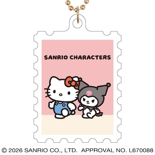 #サザンDSクリエイト(国内販売のみ） 身辺雑貨 サンリオ切手風アクリルキ－チェ－ン  キティ･クロミ 20711