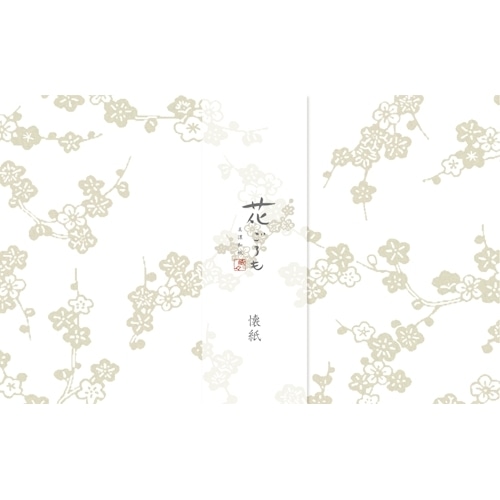 在庫限り_#古川紙工 懐紙 懐紙 美濃和紙花ごろも 20枚入 枝梅 KK160