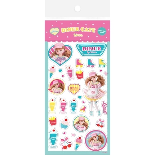 #古川紙工(国内販売のみ） シール 透明シールシート  ダイナーカフェ QS352