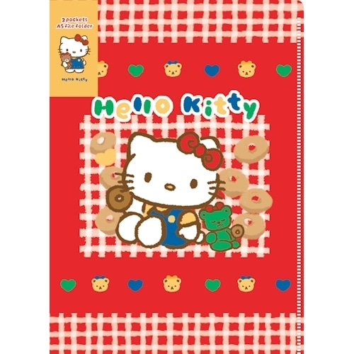 #古川紙工(国内販売のみ） ファイリング用品 クリアファイル A5･2PK ハローキティ QE272