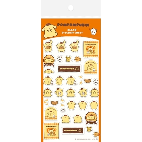 #古川紙工(国内販売のみ） シール 透明シールシート  ポムポムプリン QS384