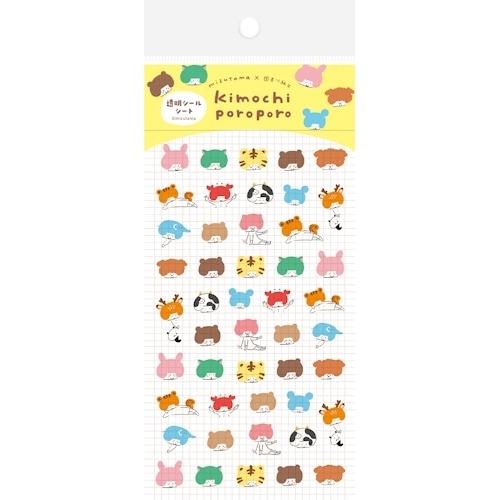 #古川紙工(国内販売のみ） シール 透明シールシート 小 アニマル QS403