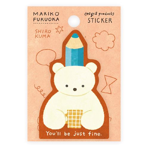 #表現社 シール ステッカー･福岡麻利子  SHIROKUMA    21-646