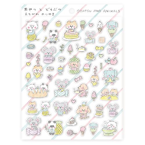 #表現社 シール おやつとどうぶつ  えちがわのりゆき 22-986