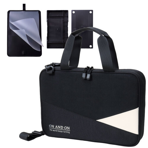 #あかしや 書道用品 書道バッグ  ブラックアンドホワイト AF261B-BW