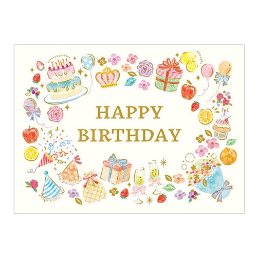 #チキュウグリーティングス レター バースデイカード   C01-0003