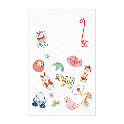 #チキュウグリーティングス 慶弔用品 和紙ぽち袋 3枚入 福尽くし CB23-0012