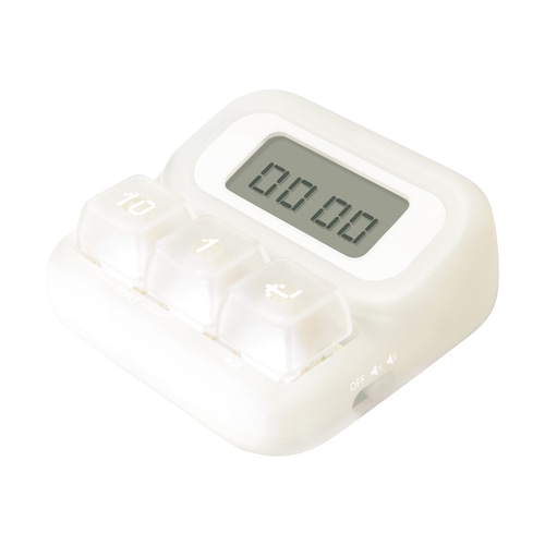 #ソニック 机上用品 ぽこぽこスタディタイマー LED付 ホワイト SP-4013-W